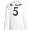 Officiële Voetbalshirt Real Madrid Bellingham 5 Thuis 2024-25 Lange Mouw - Heren